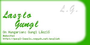 laszlo gungl business card