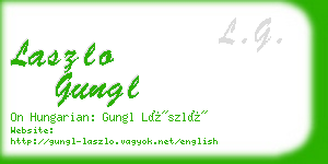 laszlo gungl business card